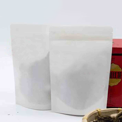 Kraft Paper (White) Zipper Standing Pouch